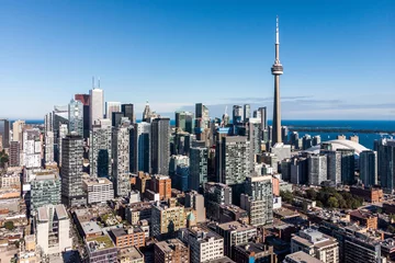 Zelfklevend Fotobehang Toronto Luchtfoto van Downtown Toronto, Ontario, Canada.