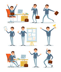 Business People Working in Office with Information