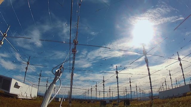HAARP facility, center for Aurora Research and focus of several conspiracy theories. Alaska, USA.