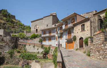 The hilltop village of Savoca in Sicily
