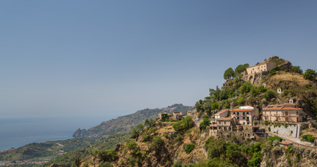 Naklejka na ściany i meble The hilltop village of Savoca in Sicily