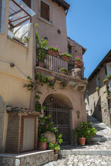 A side street in Forza D'agro in Sicily