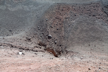 Mount Etna active volcano in Sicily