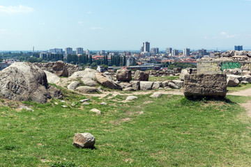 Panoramic view of city Plovdiv from Nebet Tepe hill, Bulgaria