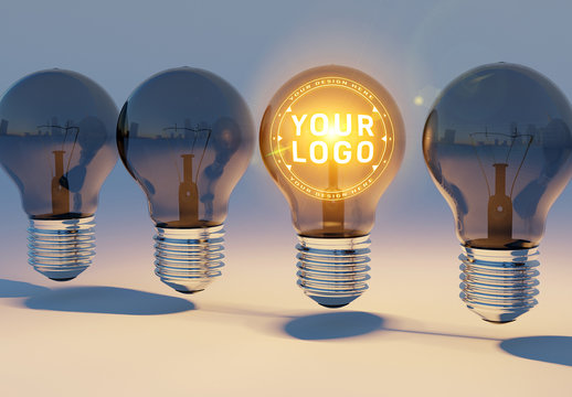 Lightbulb Logo Mockup