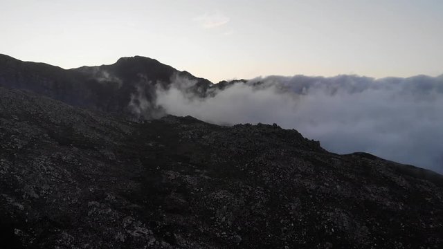 mountain landscape with clouds