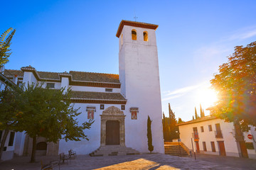 Obraz premium San Miguel Bajo church in Granada Albaicin of andalusian Spain
