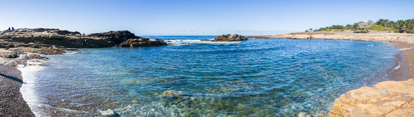 Panoramic landscape in Point Lobos State Natural Reserve, Carmel-by-the-Sea, Monterey Peninsula,...