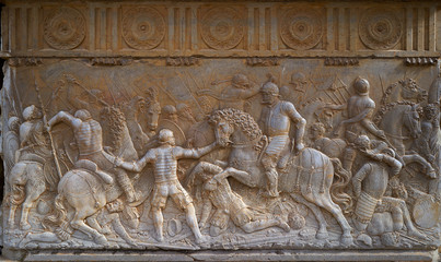 Alhambra Carlos V wall sculpture Granada