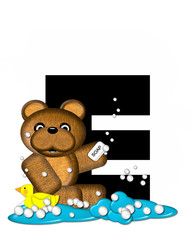 Alphabet Teddy Bath Time E