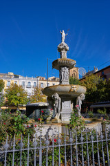 Bib Rambla fountain of Giants in Granada