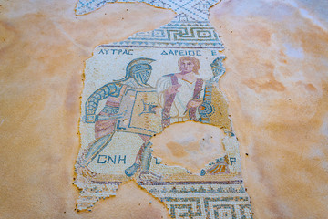 Mosaics at the Gladioators house at ancient Kourion on Cyprus