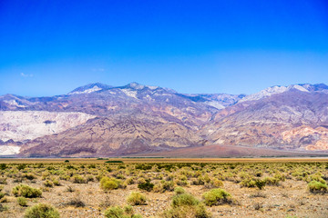 The colorful and steep Panamint mountain range, Mojave Desert, California