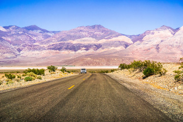 Driving through Panamint Valley, Mojave Desert, California