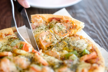 closeup Pizza Homemade