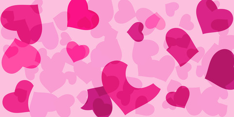 Pink heart confetti