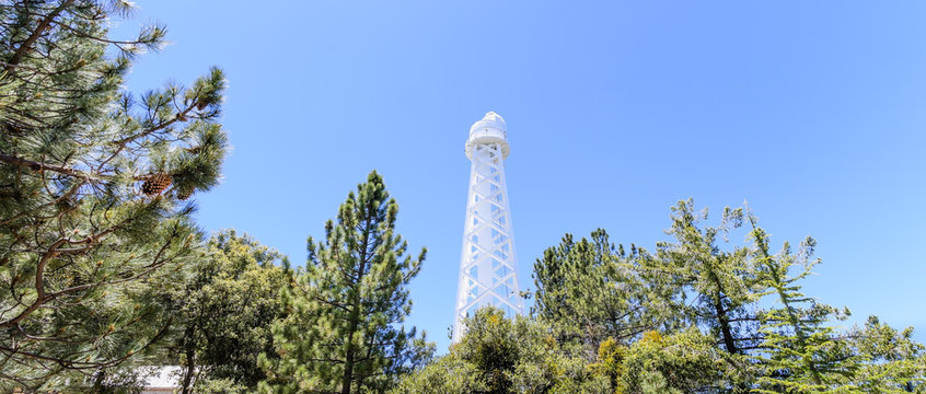 The 150-foot solar tower on top of Mt Wilson (built in 1910) is used primarily for recording the magnetic.field distribution across the Sun?s face several times a day; Mt Wilson, California