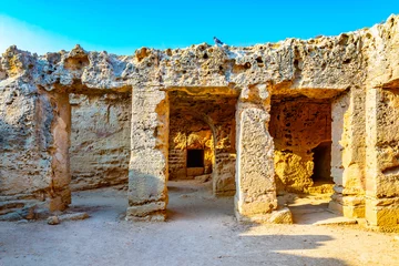 Fotobehang Interior of tombs of the kings necropolis on Paphos, Cyprus © dudlajzov