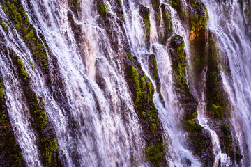 Close up of McArthur-Burney falls in Shasta National Forest, north California