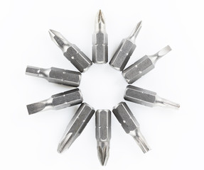 Set of screwdriver ferrules (heads)