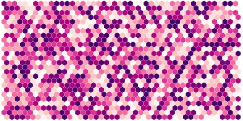 Hexagon grid background texture pattern colorful. Honeycomb vector background. Aspect Ratio 2:1