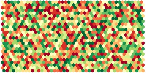 Hexagon grid background texture pattern colorful. Honeycomb vector background. Aspect Ratio 2:1