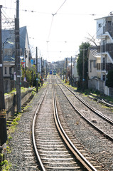 Fototapeta premium 電車と線路