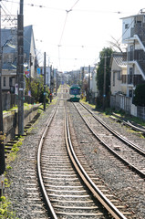 Fototapeta premium 電車と線路