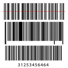 Realistic barcode set icon