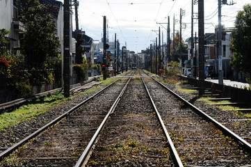 Fototapeta na wymiar 電車の線路