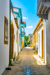 narrow street in the old town of Lefkosa, Cyprus
