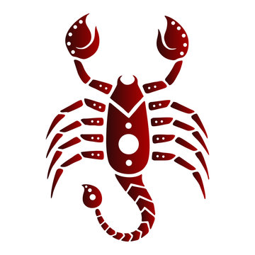 Colored Zodiac, Astrology Illustration - Scorpio