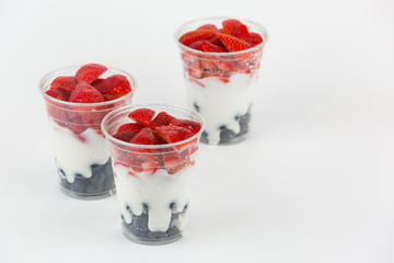 Strawberry and blueberry dessert