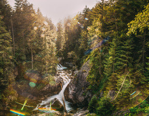 Tatra National Park, Poland. Waterfall Wodogrzmoty Mickiewicza I