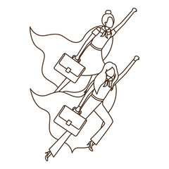 business women with hero coat character