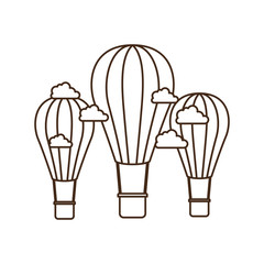 hot air balloon isolated icon