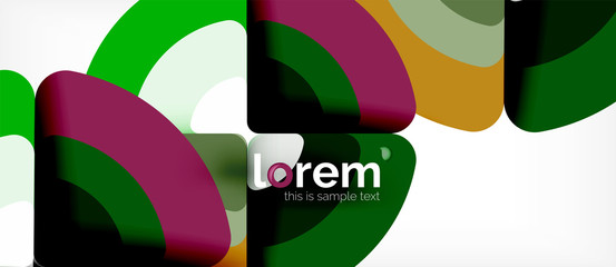 Obraz premium Circles and triangles design abstract background