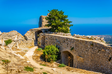 Ruins of Kantara castle in the northern Cyprus
