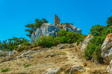 Ruins of Kantara castle in the northern Cyprus