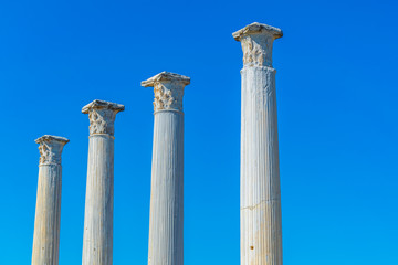Ruins of Gymnasium at ancient Salamis archaeological site near Famagusta, Cyprus