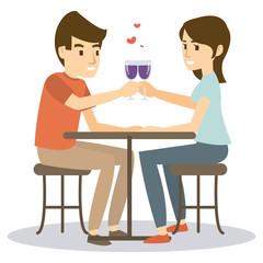 A couple dinner on valentine's day