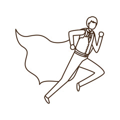 businessman with hero cape avatar character