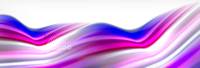 Abstract wave lines liquid fluid rainbow style color stripes background. Artistic illustration for presentation, app wallpaper, banner or poster