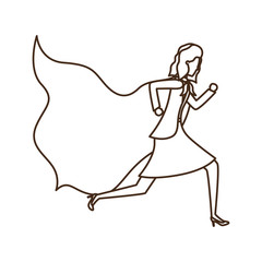 businesswoman with hero cape avatar character