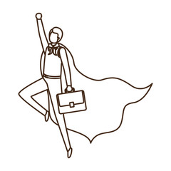 businessman with hero cape avatar character
