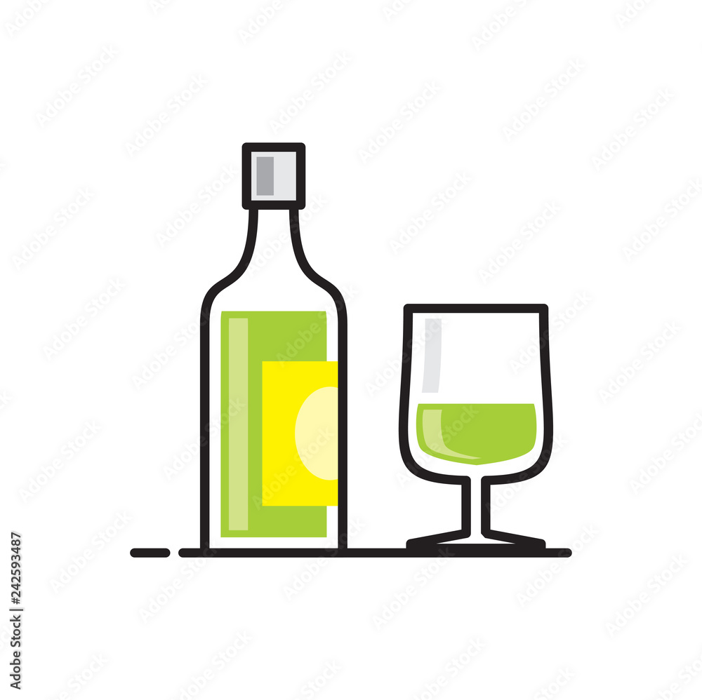 Poster fizzy drink icon on white background for graphic and web design, modern simple vector sign. internet