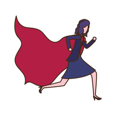 businesswoman with hero cape avatar character