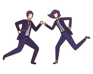 business couple avatar character