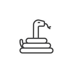 Obraz premium Chinese zodiac Snake line icon. linear style sign for mobile concept and web design. Chinese year of snake outline vector icon. Symbol, logo illustration. Pixel perfect vector graphics