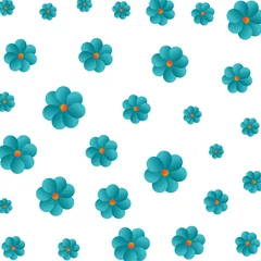 Gordijnen beautiful flowers pattern background © Gstudio